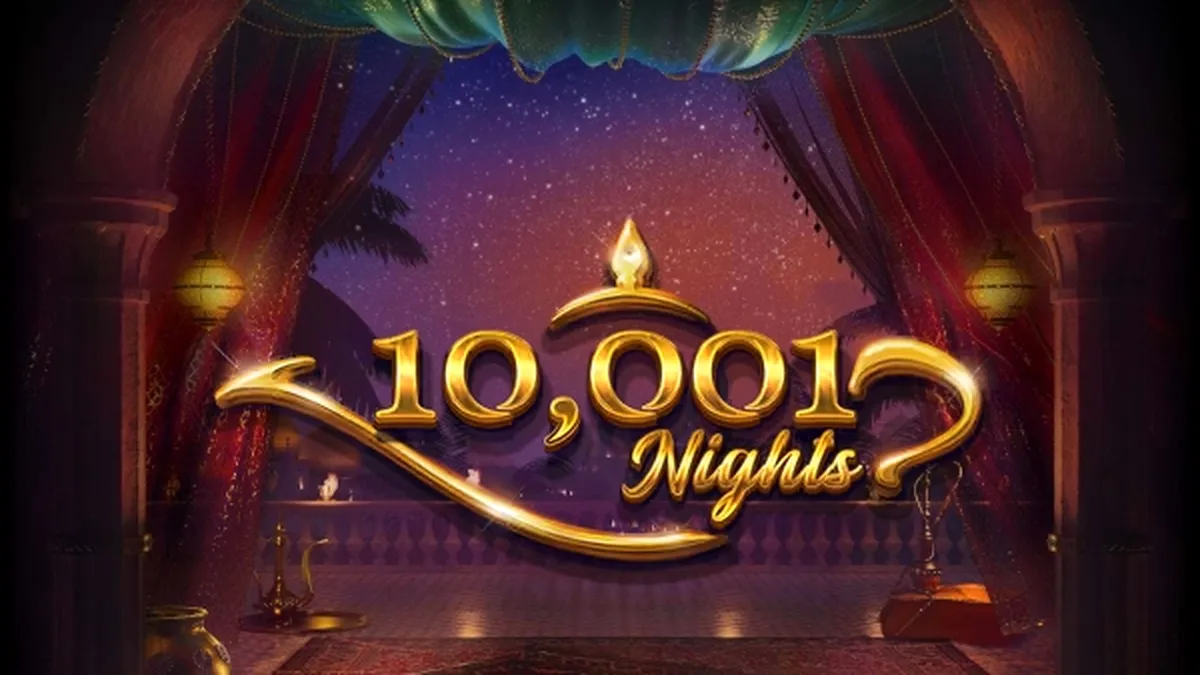 Tampilan visual slot 10,001 Nights dengan nuansa gurun yang eksotis